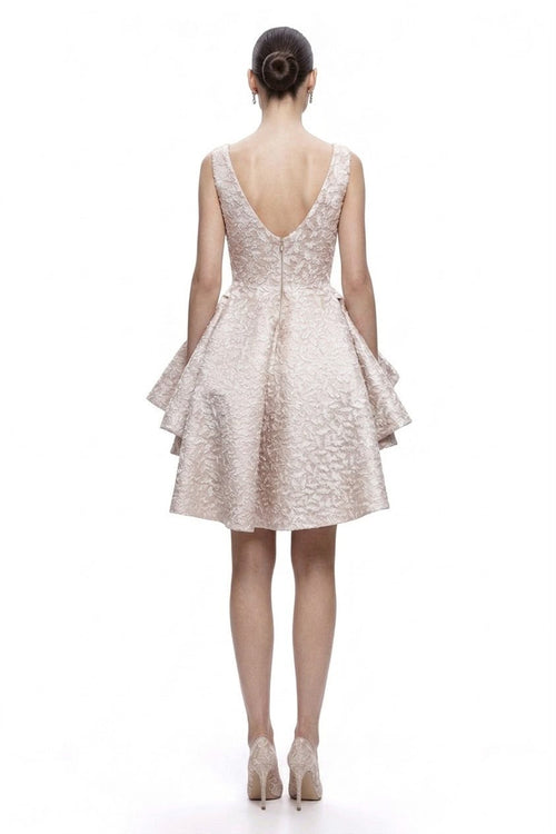 Blush Floral Lace Babydoll Mini - back